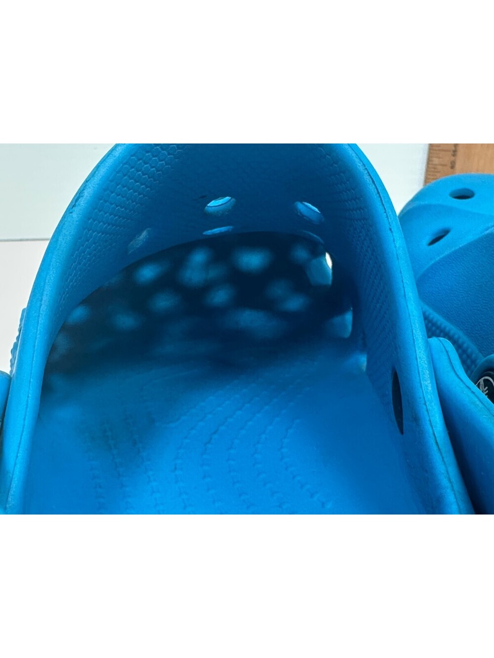 Crocs Baya Classic clogs Size 2 Little KID Sporty Slip On Shoes Blue Cutout Side - Picture 8 of 12